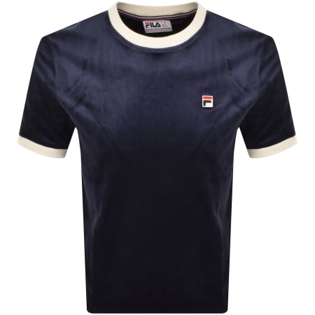 No.647 FILA スタイルアップ抜群ゲームシャツ☆NAVY☆XL☆ Fila Basilio Velour T Shirt Navy | Mainline Menswear us